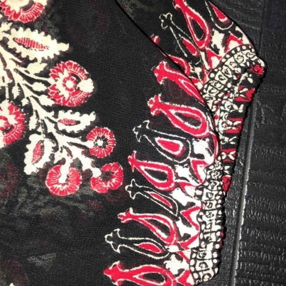 American Living Blouse large Black Red - Picture 5 of 15